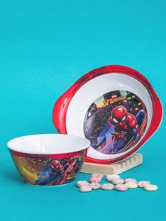 Servewell Melamine Candy Bowl Bowl With Handle and Cone Bowl Set 2 pc - Spiderman