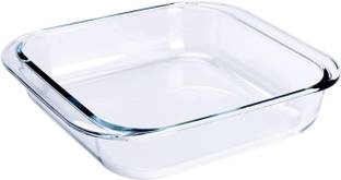 MDNSHO Glass Serving Bowl Borosilicate Glass microwave Square Glass Baking Dish, Baking Tray, 900ml