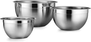 AppEasy Stainless Steel Mixing Bowl Stainless Steel Serving and Mixing Bowl Set of 3 Without Lid (500/1000/2000ml).