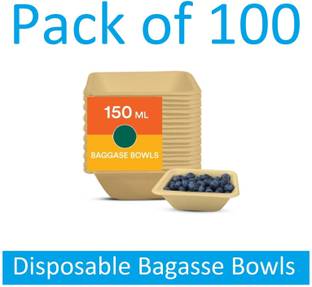 Sauran Paper Mixing Bowl Sugarcane Paper Bowls or Serving Snacks & Dinner (DGB5) Disposable