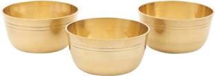 DOKCHAN Brass Decorative Bowl Hand Crafted Brass Pooja katori 30 ml Brass Decorative Bowl set of 3 Disposable
