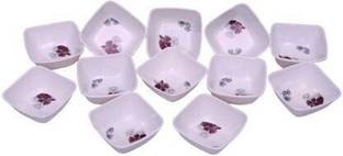 CARNIVAL Melamine Serving Bowl Square Lito Model Beautyful Serving Bowl/Veg Bowl Set 12 Pcs