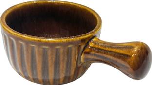 Lemon Tree Ceramic Serving Bowl Ceramic Stoneware Serving Small Bowl with Handle for Serving Starters (336 ml)