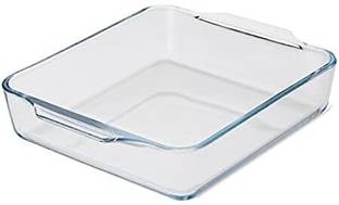 Sarsawal Glass Serving Bowl Borosilicate Glass Square Baking Dish Microwave Oven Safe
