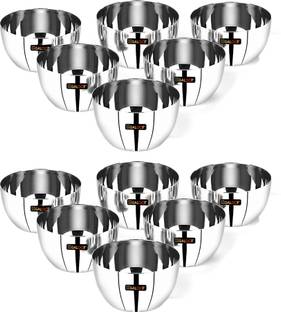 GALOOF Stainless Steel Vegetable Bowl heavy gauge set of 12 Stainless Steel Bowl