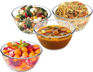 Cutting EDGE Glass Mixing Bowl (500 ml Each) Borosilicate Mixing/Serving Without Lid Glass Bowl for Kitchen