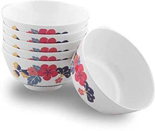 Superware Melamine Cereal Bowl Food Grade Melamine | Bowl Set (3.5 inches) – Hibiscus|Tableware, Glazed finish