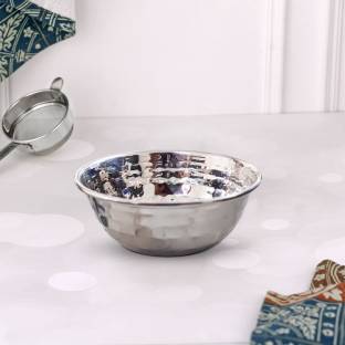 DOKCHAN Stainless Steel Serving Bowl Stainless Steel Laser Print Vegetable Bowl / Serving Bowl for Kitchen Disposable