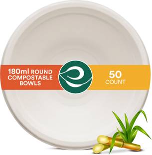 ECO SOUL Sugarcane Bagasse Serving Bowl 180 ml Round Compostable Disposable