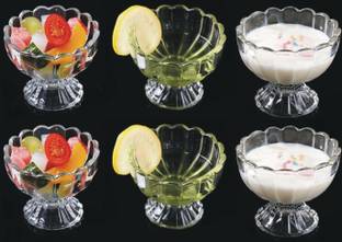 MOOZICO Glass Serving Bowl Elegant Dessert Bowl, Ice Cream Cup, Pudding or Salad Bowl (120 ml)