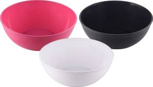 KUBER INDUSTRIES Plastic Serving Bowl Plastic Dishwasher Safe Bowls|Bowls for kitchen|2000 ML|Pack of 3|Multicolor