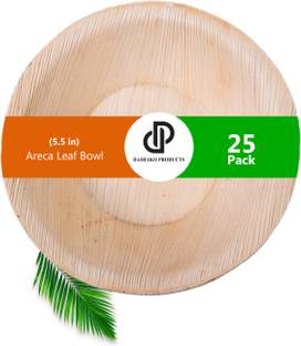 Dashako Products Areca Leaf Serving Bowl Areca Leaf Bowl for Birthday, Wedding & Party | 4.5 Inch Disposable Bowls Disposable