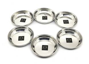 Nyra Stainless Steel Serving Bowl Stainless Steel Katori Pudding Serving Dish Bowls Set of 6 Pcs – 140 ML each