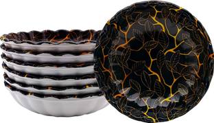 Litware Melamine Serving Bowl Black current LOTUS Round DESIGNER SNACKS SERVING bowl