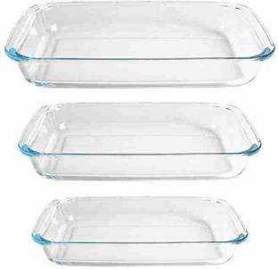 PKMSHO Borosilicate Glass Serving Bowl Borosilicate glass Microwave oven safe Glass baking dish 1000,1600,2200 ML Disposable