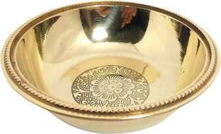 ए एंड एच एंटरप्राइजेज Hand Made Medium Floral Bowls for Dinnerware,Serveware, Sweet Dish Serving Bowl पीतल डेसेर्ट बाउल