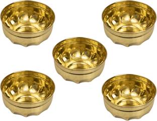 Spillbox Brass Storage Bowl Brass Puja chandhan | Kunkuma | Turmeric|Sandal Multipurpose Bowl-Turmeric Bowl