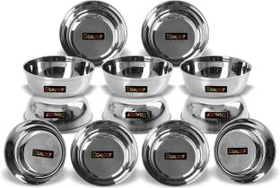 GALOOF Stainless Steel Vegetable Bowl heavy gauge set of 12 Stainless Steel Bowl