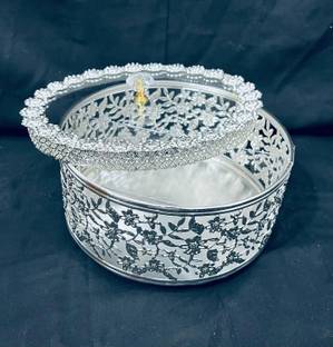 SUPER NOVA HANDICRAFTS Silver Decorative Bowl GERMAN SILVER DRY FRUIT BOX