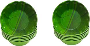 Laserbot Melamine Serving Bowl Banana Leaf Bowl - Melamine Dinnerware - Salad, Mixing, Pasta