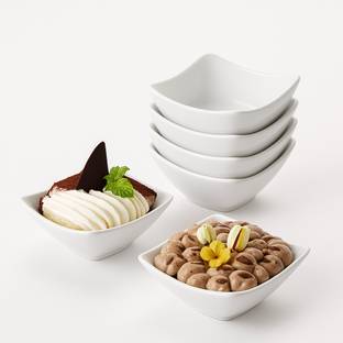 Mirakii Ceramic Sauce Bowl White Ceramic 80 ml Mini Dip Bowls for Serving Chutney, Salsa, Pickle, Sauce