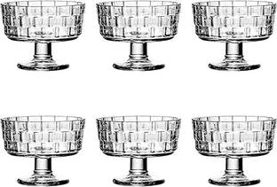 MMTSWorld Glass Dessert Bowl Glass Ice Cream Cups 190ML Serving Bowl for Ice Cream,Chocolate, Dessert Cup