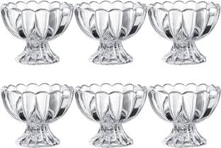Antique Buyer Glass Dessert Bowl flower Glass Ice Cream Bowl Set, 120 ml, Dessert Bowl, Perfect for Fruit Salad or Pudding (Pack of 6) Glass Disposable Storage Bowl (Multicolor, Pack of 6) Glass Disposable Dessert Bowl (Multicolor, Pack of 6) Glass Disposable Candy Bowl (Clear, Pack of 6)