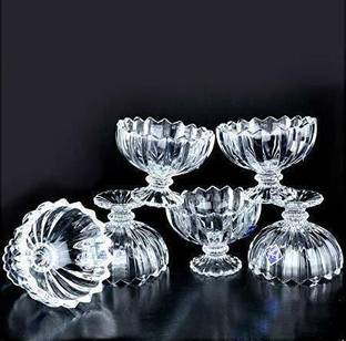 VERPHX Glass Dessert Bowl Dessert Bowls, Ice Cream Cup, Pudding & Custard Salad Serving Bowl Set of 6