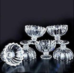 Kriti Traders Borosilicate Glass Dessert Bowl Ice Cream Bowls, Salad Serving Bowls, Tableware Set