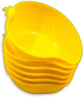 Inpro Plastic Vegetable Bowl Stylish Small Mango Shape Plastic Bowls in 6 Yellow Color for kitchen crockery