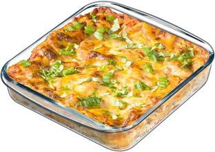 Dautaniya Glass Serving Bowl Borosilicate Glass Microwave Oven Safe Square Baking Dish 900 ML