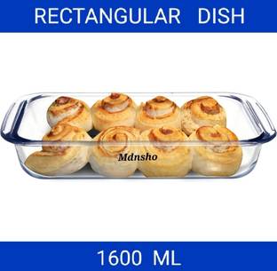 MDNSHO Glass Candy Bowl Borosilicate Glass 1600 ml, Baking Dish, Serving Bowl, Oven baking dish Disposable