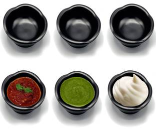 ZIDO Melamine Sauce Bowl 6 Pcs. Mini Chutney Katori for Sauce, Chutneys, Mayonnaise, Pickles etc~