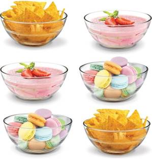 PKMSHO Glass Mixing Bowl Glass Mixing Bowls,Borosilicate Bowl Set Chef Bowls - 120 ml, Pack of (6)
