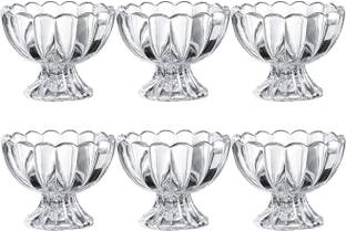 DHANSAL Glass Serving Bowl Ice Cream Cup 6Pcs Set Disposable Dessert Bowl BQL0082-2 Disposable