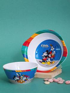 Servewell Melamine Candy Bowl Bowl With Handle and Cone Bowl Set 2 pc - Mickey