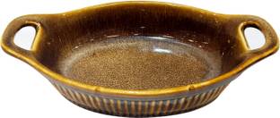 Lemon Tree Ceramic Serving Bowl Oval Shape Ceramic Stoneware Serving/Baking/Dish/Bowl with Handle, Oven Safe