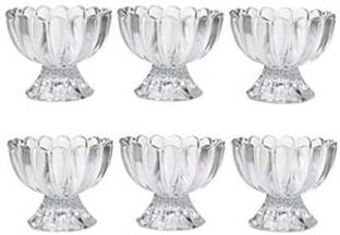 Sitaram Creation Glass Dessert Bowl Dessert Bowls, Ice Cream Cup, Pudding & Custard Salad Serving Bowl, 150 ml, Set of 6