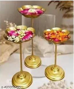 ATEEFA HOME DECOR Iron Decorative Bowl Taj bowl set of 3