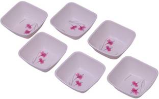 CARNIVAL Melamine Serving Bowl Melamine(903) Square Lito Model Serving Bowl/Veg Bowl set 6 Pcs