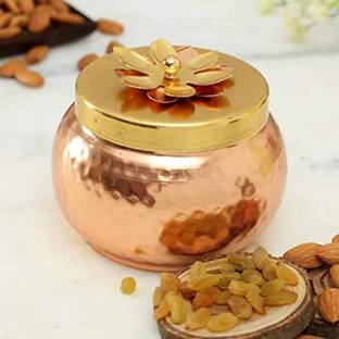 Puja N Pujari Copper Serving Bowl Copper Finish Handi Gift Bowl for Festivals