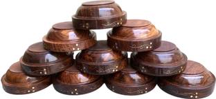 Fleurs De Rocaille Wooden Soup Bowl