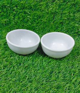 SumHari Collections Stoneware Sauce Bowl Small Marble Fruit Decorative Bowl, Katori, Perfect Shaving Bowl|Home and Salon Disposable