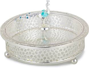 Ornate Silver Plated Decorative Bowl Elegant German Silver Dry Fruit Box A Luxurious Storage Solution