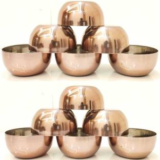STEEPLE Stainless Steel Serving Bowl Steel Bowl Set (Pack of 12) - 250ml Each Ideal for Serving, Prepping and Storage