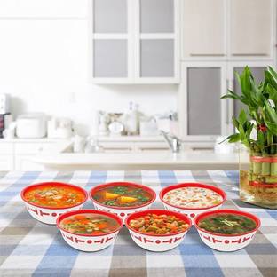 Flipkart SmartBuy Plastic Dessert Bowl Printed BPA Free 300 ml Big Plastic Bowls for Pudding | Cereals | Chutneys |