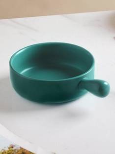 Nestasia Ceramic Serving Bowl Cerami Crest Bowl with Handle