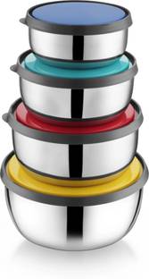 Ideale Steel Grocery Container  - 650 ml, 1250 ml, 950 ml, 350 ml