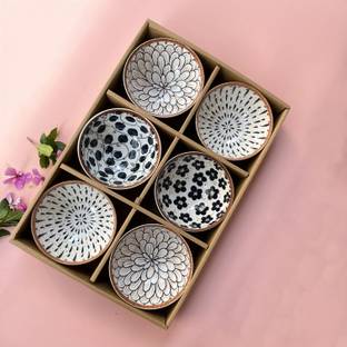 UniKart Porcelain Mixing Bowl Japanese Ramen 300 ML Bowl Set of 6 for Pasta,Salad,Soupfor Home&Restaurants