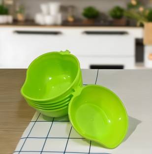 Inpro Plastic Serving Bowl Stylish Small Mango Shape in 6 Green Color for Snacks-Pasta Bowls